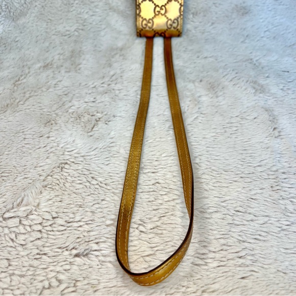 Gucci Metallic Bronze GG Monogram Mini Lanyard Bag - Picture 9 of 15